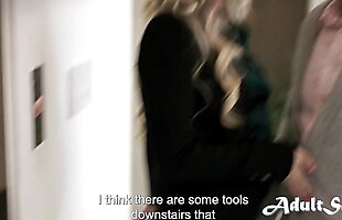 Weird realtor fucks husband while wife is stuck in a closet
